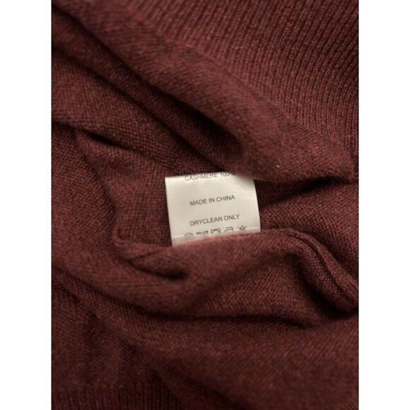 J. HILBURN 100% Cashmere V-Neck Maroon Sweater XL Great Condition Worn Once - Picture 9 of 9